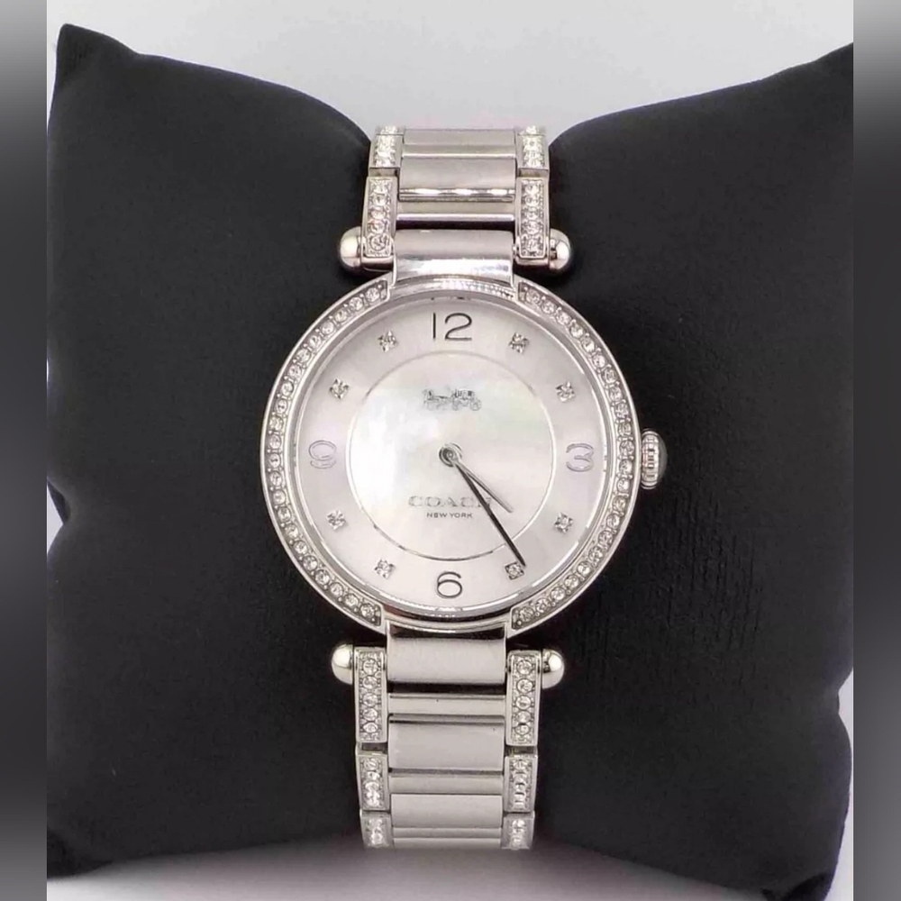 ***BRAND NEW*** COACH Cary Crystal Accent and Stainless Steel Bracelet Watch - Picture 2 of 9